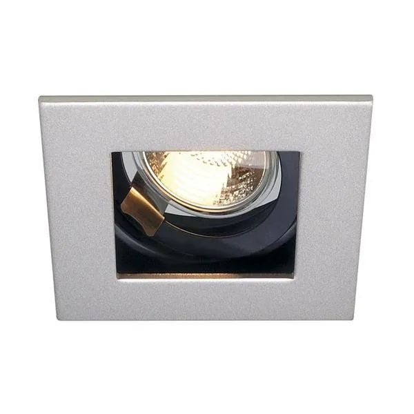 Deckeneinbauleuchte INDI REC 1S silbergrau/schwarz, GU10 schwenkbar SLV 112474