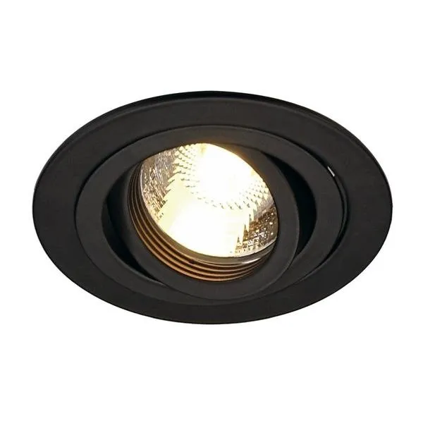 Deckeneinbauring Halogen NEW TRIA GU10 ROUND, schwarz matt SLV 111710