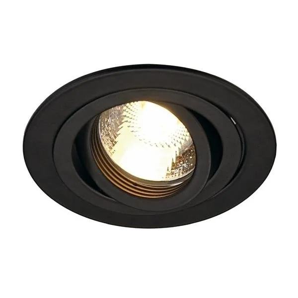 Deckeneinbauring Halogen NEW TRIA GU10 ROUND, schwarz matt SLV 113490