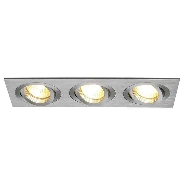 Deckeneinbauring Halogen TRIA III GU10 Aluminium gebürstet SLV 111363
