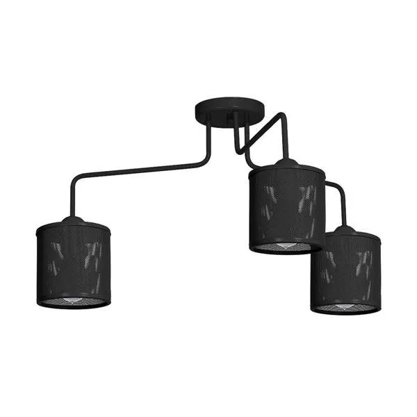 Deckenleuchte Hängeleuchte 3xE27 schwarz Metall modern Milagro LOUISE BLACK MLP659