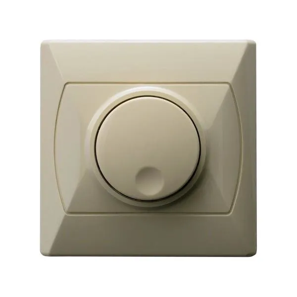 Dimmer Druck-Dreh angepasst zur Belastung Glüh und Halogen beige Ospel Akcent ŁP-8AB/01