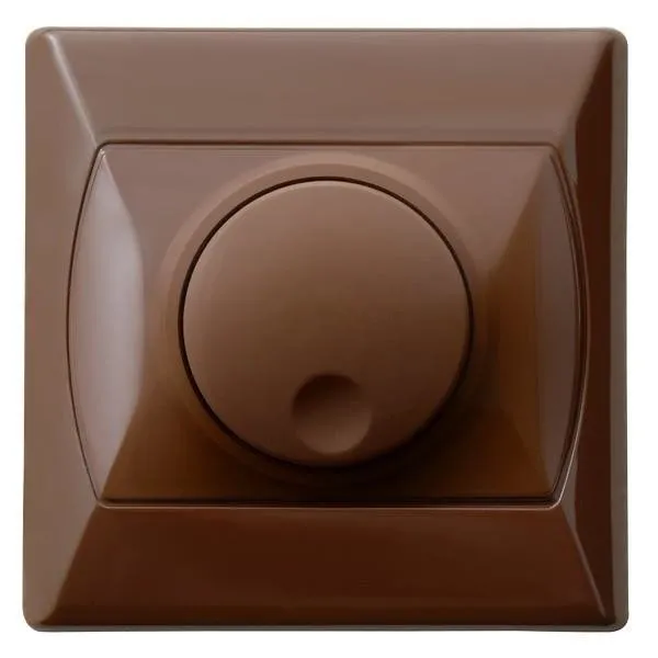 Dimmer Druck-Dreh angepasst zur Belastung Glüh und Halogen braun Ospel Akcent ŁP-8AB/24