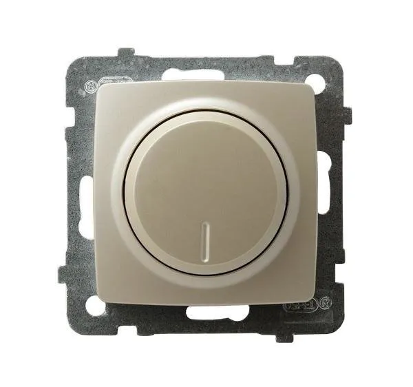 Dimmer Druck-Dreh angepasst zur Belastung Glüh und Halogen ecru perlmuttfarben Ospel Karo ŁP-8S/m/42