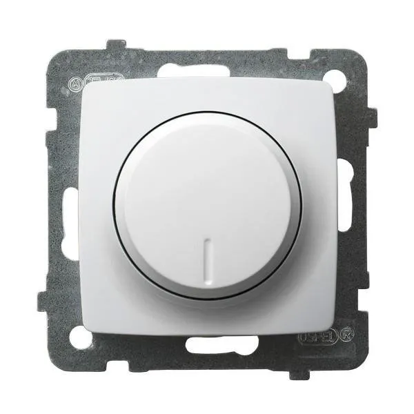 Dimmer Druck-Dreh angepasst zur Belastung Glüh und Halogen weiss Ospel Karo ŁP-8S/m/00