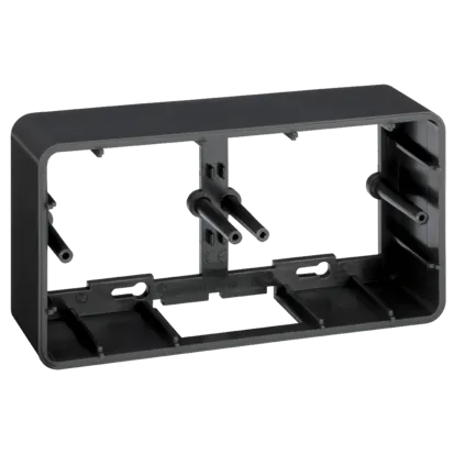 Doppel- Aufputzdose für Unterstüzungdose und Rahmen KR245 graphit/ grau Connect R450/14