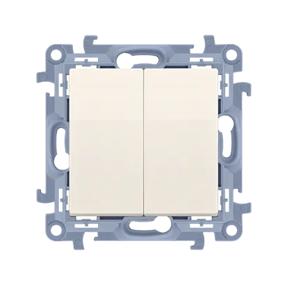 Doppelschalter (Modul) 10AX 250V cremefarben Simon 10