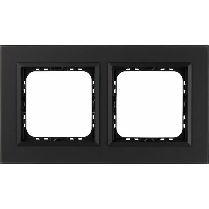 Doppelter Rahmen Schwarz mattiertes Glas 4mm - R-2RGC/79/33 Sonata Prestige