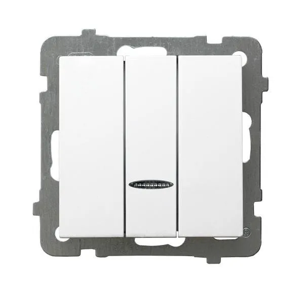 Dreifacher Taster mit Hintergrundbeleuchtung orange weiss Ospel As ŁP-13GS/m/00