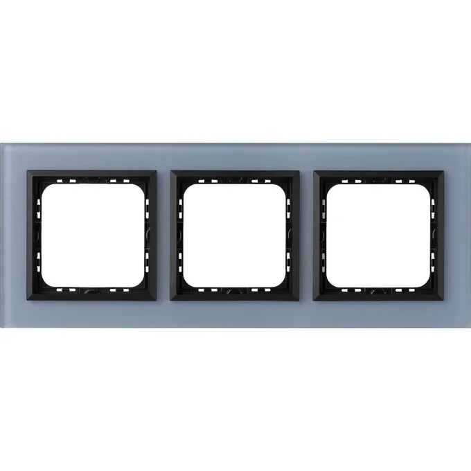 Dreifachrahmen Blau mattiertes Glas 4mm - R-3RGC/80/33 Sonata Prestige