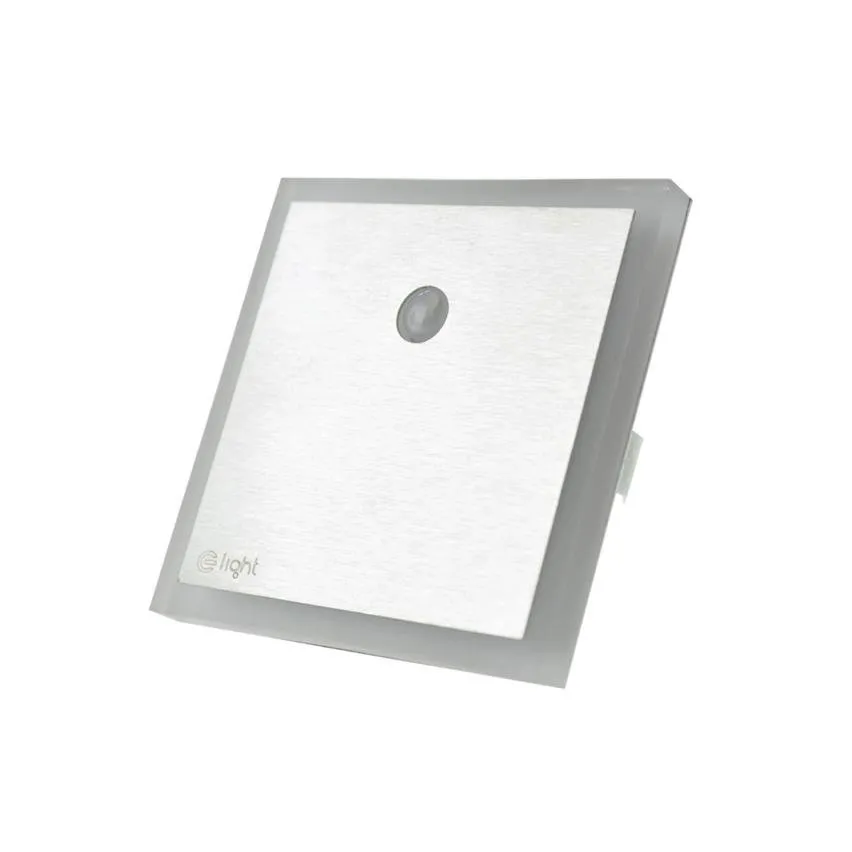 EVO silber/weiß LED-Treppenleuchte mit 75mm Bewegungsmelder 0,6W 13lm 3000K IP20 12V Milagro EKS0996