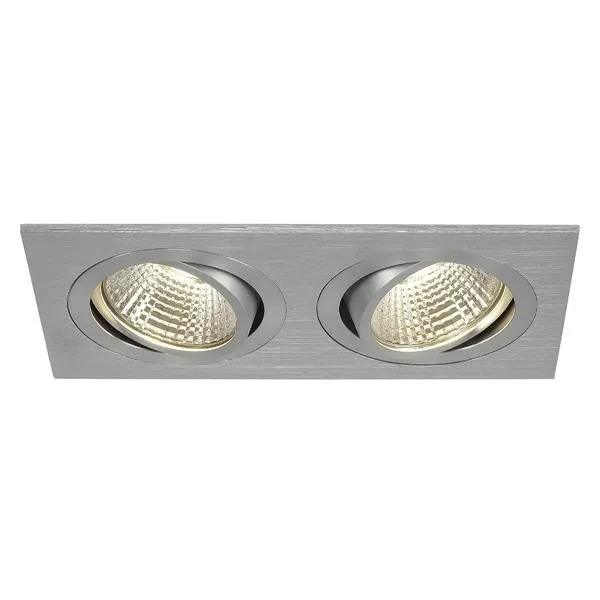Einbauleuchte Downlight New TRIA 2 LED DL, Aluminium gebürstet, 2x6W, 38°, 2700K SLV 113896