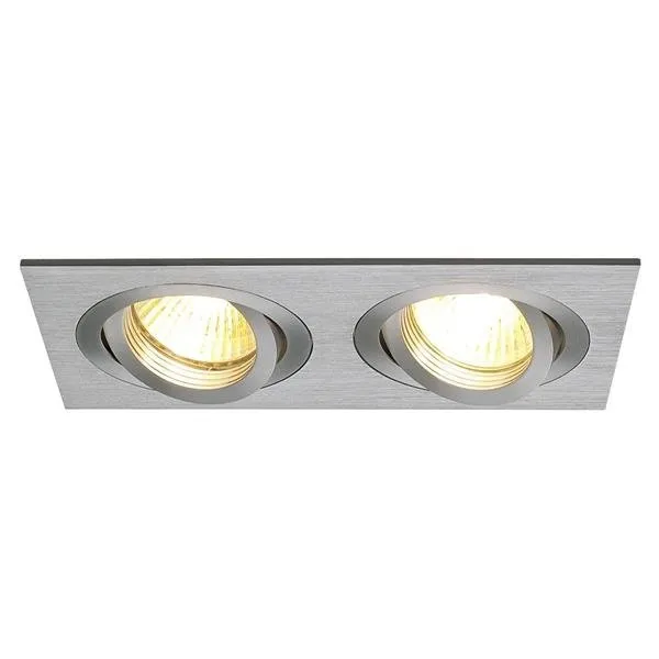 Einbauleuchte Downlight TRIA II MR16 Square Aluminium gebürstet SLV 111352