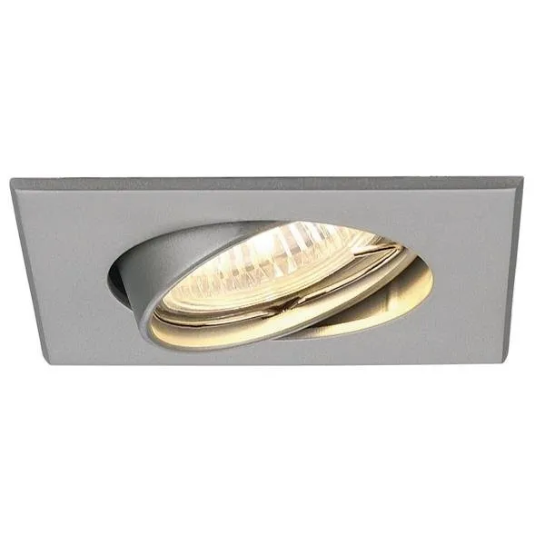 Einbauleuchte Downlights GU10 SQUARE silbergrau SLV 113214
