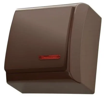 Einpoliger Schalter mit Hintergrundbeleuchtung orange braun Ospel Bis ŁN-1BS/24