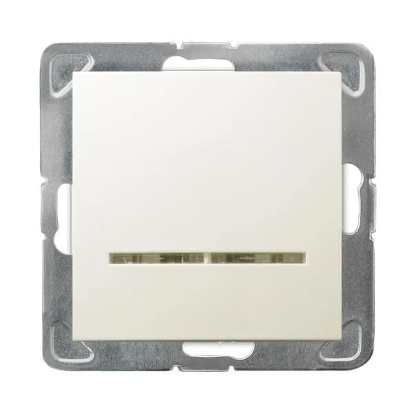 Einpoliger Schalter mit Hintergrundbeleuchtung orange ecru Ospel Impression ŁP-1YS/m/27