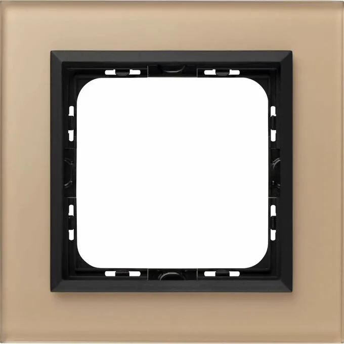 Einzelbügel Champagner mattiertes Glas 4mm - R-1RGC/81/33 Sonata Prestige