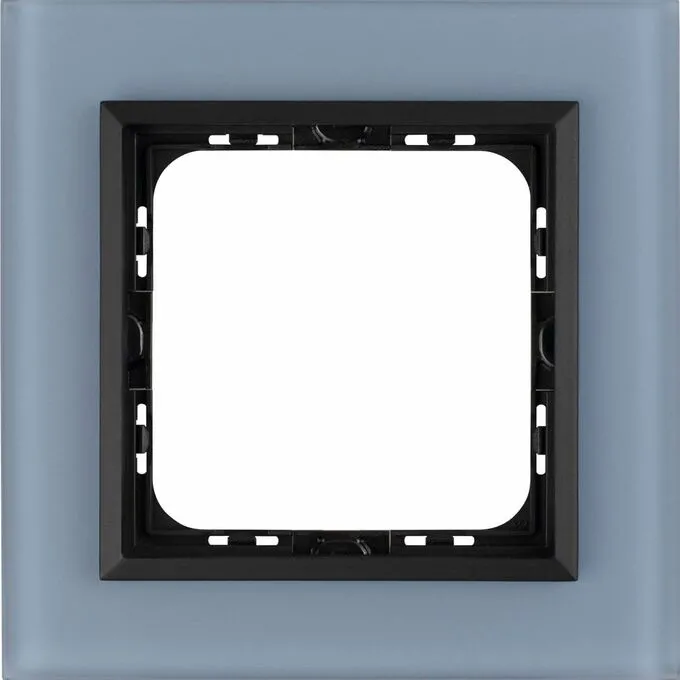 Einzelner Rahmen Mattiertes Blaues Glas 4mm - R-1RGC/80/33 Sonata Prestige