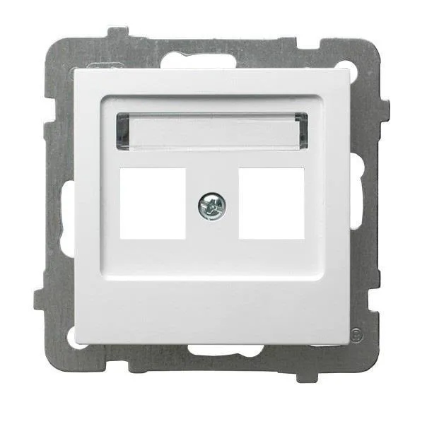 Gehäuse fuer doppelte Steckdose Keystone Typ weiss Ospel As GPK-2G/p/00