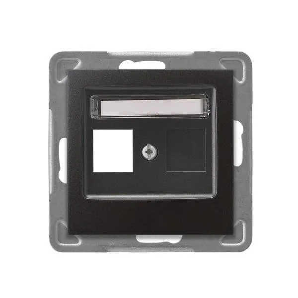 Gehäuse fuer einzelne Steckdose Keystone Typ Anthrazit Ospel Impression GPK-1Y/p/50