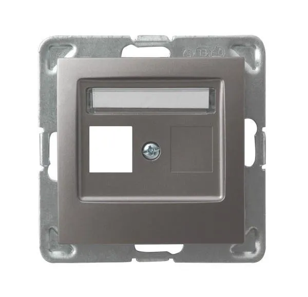 Gehäuse fuer einzelne Steckdose Keystone Typ Titan Ospel Impression GPK-1Y/p/23