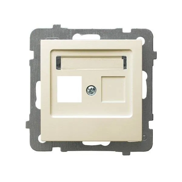 Gehäuse fuer einzelne Steckdose Keystone Typ ecru Ospel As GPK-1G/p/27