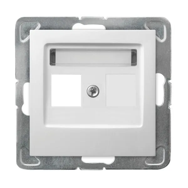 Gehäuse fuer einzelne Steckdose Keystone Typ weiss Ospel Impression GPK-1Y/p/00