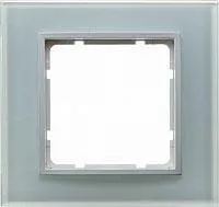 Glasrahmen 1fach, B.7, Glas polarweiß/polarweiß matt Berker  10116909