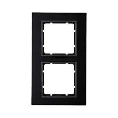 Glasrahmen 2fach, B.7, Glas schwarz/anthrazit matt Berker 10126616
