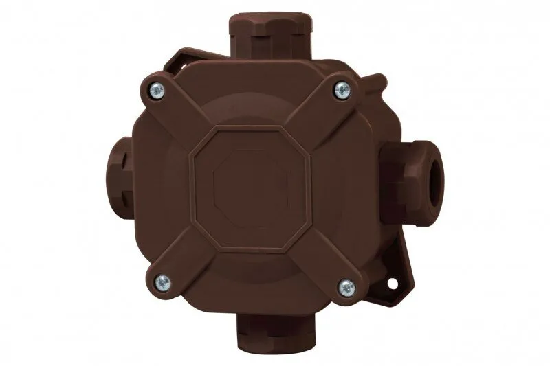 Hermetischer Kasten F11 mit Klemmleiste - braun IP67 F-electro