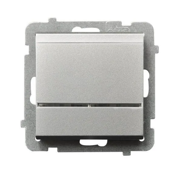 Hotelkartenschalter mit Hintergrundbeleuchtung orange Silber matt Ospel Sonata ŁP-15RS/m/38