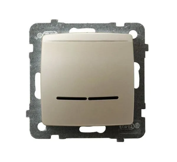 Hotelkartenschalter mit Hintergrundbeleuchtung orange ecru perlmuttfarben Ospel Karo ŁP-15SS/m/42