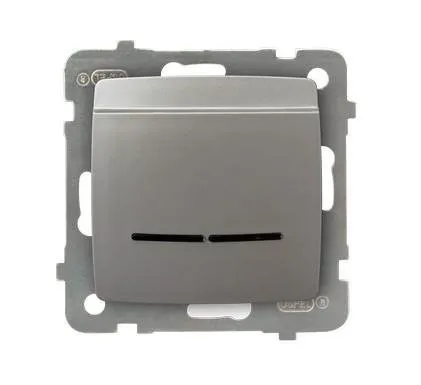 Hotelkartenschalter mit Hintergrundbeleuchtung orange silbern perlmuttfarben Ospel Karo ŁP-15SS/m/43