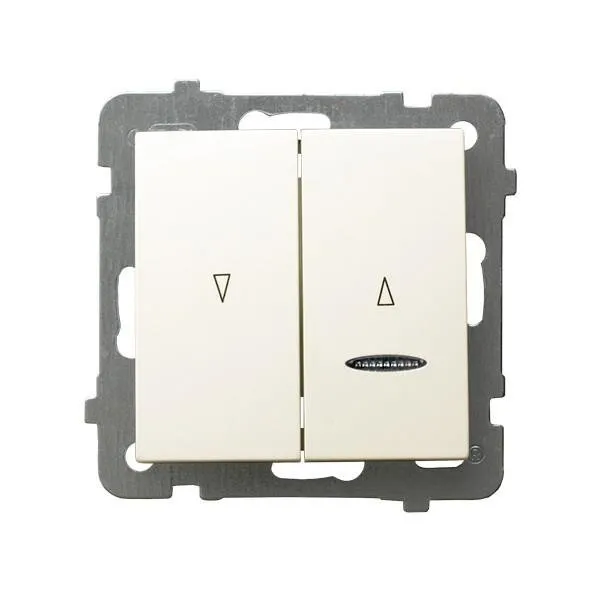 Jalousie Taster mit Hintergrundbeleuchtung orange ecru Ospel As ŁP-7GS/m/27