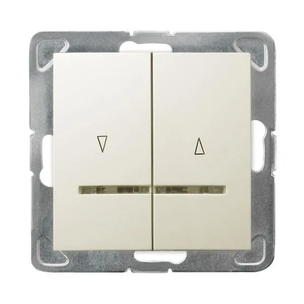 Jalousie Taster mit Hintergrundbeleuchtung orange ecru Ospel Impression ŁP-7YS/m/27