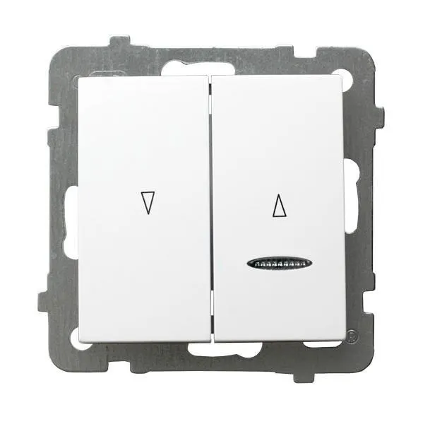 Jalousie Taster mit Hintergrundbeleuchtung orange weiss Ospel As ŁP-7GS/m/00