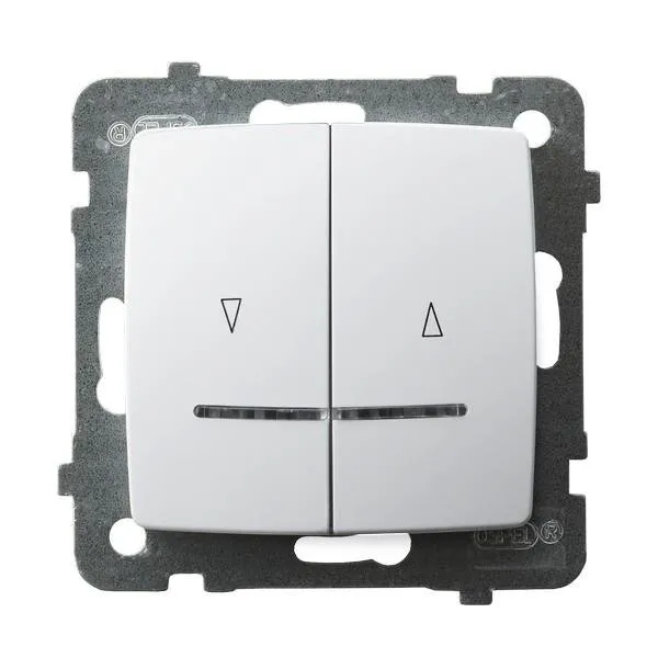 Jalousie Taster mit Hintergrundbeleuchtung orange weiss Ospel Karo ŁP-7SS/m/00