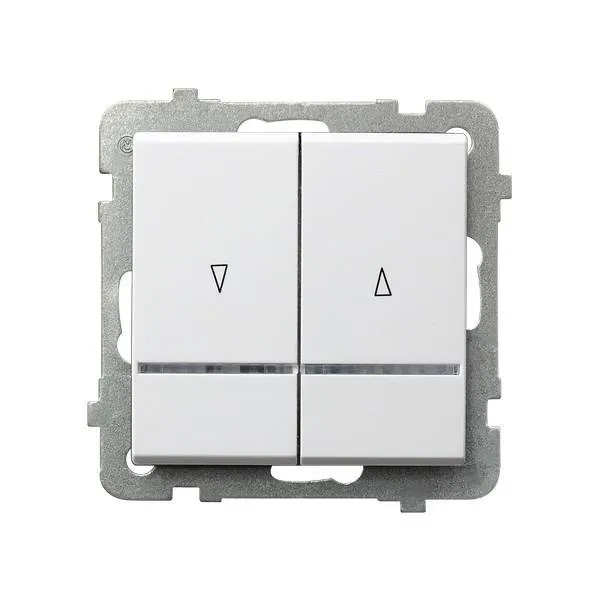 Jalousie Taster mit Hintergrundbeleuchtung orange weiss Ospel Sonata ŁP-7RS/m/00