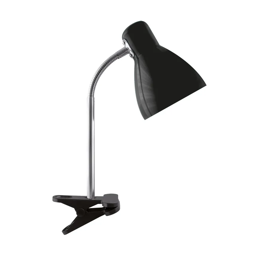 KATI E27 BLACK CLIP Schreibtischlampe schwarz mit Clip Struhm 04500