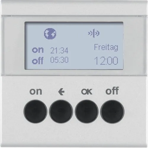 KNX-Funk Zeitschaltuhr quicklink B.7 alu, matt 85745283 HAGER