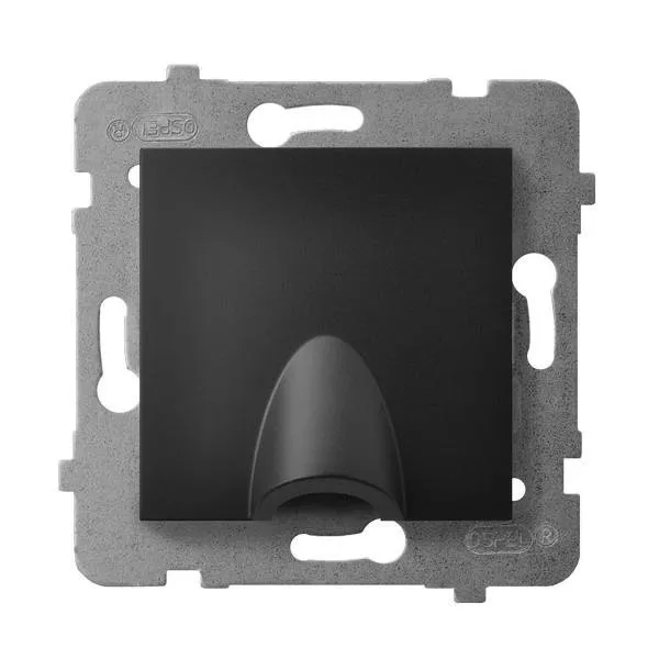 Kabelanschluss - Steckdose schwarz metallic Ospel Aria GPPK-1U/m/33