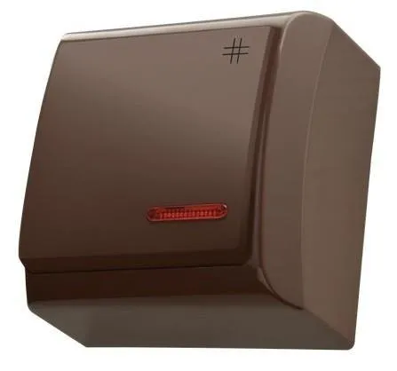 Kreuzschalter mit Hintergrundbeleuchtung orange braun Ospel Bis ŁN-4BS/24