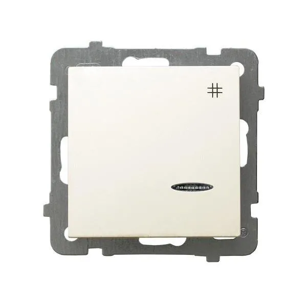 Kreuzschalter mit Hintergrundbeleuchtung orange ecru Ospel As ŁP-4GS/m/27