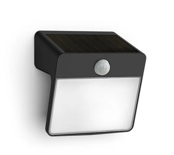 LED YARIXA 2.2W 2700K 250lm IP44 schwarz Philips Solar-Fassaden-Wandleuchte