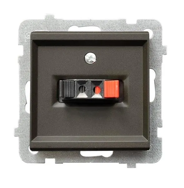 Lautsprecher Steckdose 1-fach Schokoladen metallic Ospel Sonata GG-1R/m/40