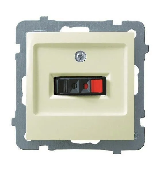 Lautsprecher Steckdose 1-fach ecru Ospel As GG-1G/m/27