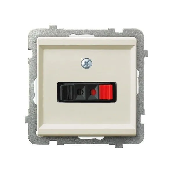 Lautsprecher Steckdose 1-fach ecru Ospel Sonata GG-1R/m/27