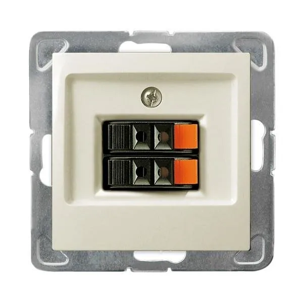 Lautsprecher Steckdose 2-fach ecru Ospel Impression GG-2Y/m/27