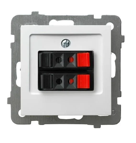 Lautsprecher Steckdose 2-fach weiss Ospel As GG-2G/m/00