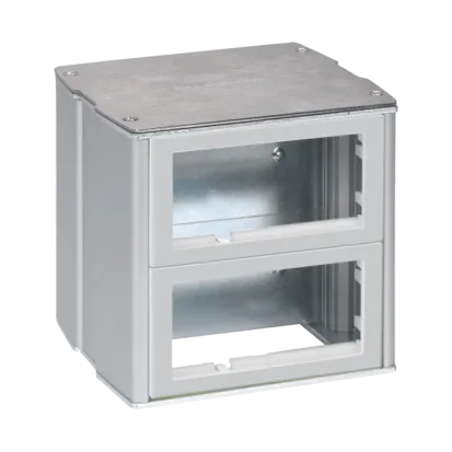 Miniturm aus Metall 8x K45 aluminium Stahl doppelseitig Kontakt Simon Connect KT800/8